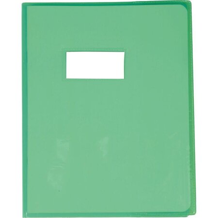Protège-cahier cristalux sans rabat PVC 22/100ème 17 x 22 cm vert CALLIGRAPHE