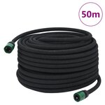 vidaXL Tuyau d'arrosage de jardin noir 0 6" 50 m caoutchouc