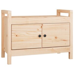 Banc banquette d'entrée 80 x 40 x 60 cm bois de pin massif 02_0010797