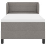 vidaXL Lit à ressorts avec matelas Taupe 90 x 190 cm tissu