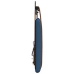 vidaXL Tête de lit suspendue Avec lumière LED Bleu PU antique