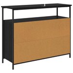 vidaXL Buffet Chêne noir 100 x 35 x 80 cm Bois d'ingénierie