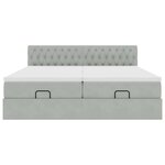 VidaXL Cadre de lit ottoman et matelas gris clair 180x200cm velours