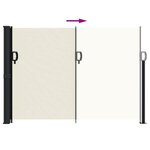 vidaXL Auvent latéral rétractable crème 140x300 cm