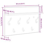 vidaXL Porte-manteau mural avec étagère Montage mural avec stockage Chêne sonoma 60 x 40 x 12 cm