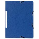 Chemise À Élastiques 3 Rabats Carte Marbrée Recyclée 355g/m2 - A4 - Bleu - X 50 - Exacompta