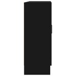 vidaXL Armoire à vitrine noir 82 5x30 5x80 cm Bois d'ingénierie
