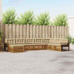 vidaXL Ensemble de canapés d'extérieur 8 Pièces Naturel et Beige