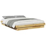 vidaXL Cadre de lit sans matelas 140x200 cm bois massif de chêne