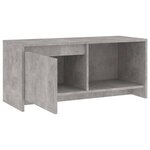 vidaXL Meuble TV gris béton 90x35x40 cm bois d'ingénierie