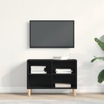 vidaXL Meuble TV en chêne noir - 69.5x30x50 cm  bois d'ingénierie