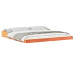 vidaXL Cadre de lit Marron cire 200 x 210 cm Bois massif en pin