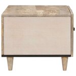 vidaXL Table basse Beige 80 x 50 x 40 cm bois de manguier massif