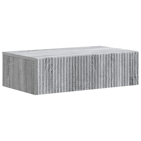 vidaXL Table d'appoint murale Sonoma gris 59 x 34 5 x 17 cm
