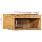 VidaXL Meuble TV mural 40x30x19 cm bois massif de manguier brut