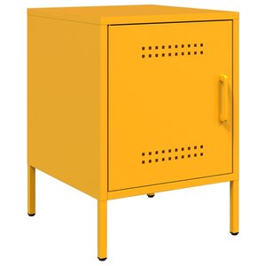 vidaXL Table de chevet jaune moutarde 36x39x50 5 cm acier