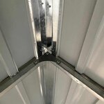 vidaXL Abri de jardin avec toit prolongé marron 277x107x181 cm acier