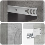 vidaXL Cabinet de chevet mural Gris béton 49 x 34 5 x 20 cm
