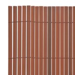 Vidaxl clôture de jardin double face pvc 150 x 500 cm marron