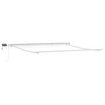 vidaXL Auvent avec Blanc 5 × 3 5 m Métal