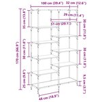 vidaXL Étagère Bois ancien 100 x 32 x 170 cm Bois d'ingénierie