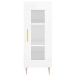 vidaXL Buffet haut Blanc brillant 34 5x34x180 cm Bois d'ingénierie