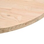 vidaXL Dessus de table rond Ø50x3 cm bois de pin massif