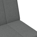 vidaXL Canapé-lit à 2 places avec repose-pied gris foncé tissu