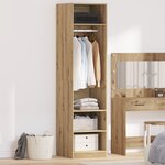 vidaXL Armoire chêne artisanal 50 x 50 x 200 cm Bois d'ingénierie