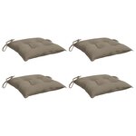 vidaXL Coussins de palette lot de 4 taupe 50x50x7 cm tissu oxford