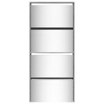 vidaXL Armoire à chaussures miroir 4 niveaux sonoma gris 63x17x134 cm