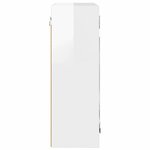 vidaXL Armoire Miroir de Salle de Bain Blanc brillant 60 x 20 x 60 cm