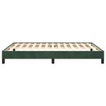vidaXL Cadre de lit Vert foncé 140x190 cm Velours