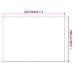 vidaXL Auvent vertical Blanc 200x420 cm Tissu oxford