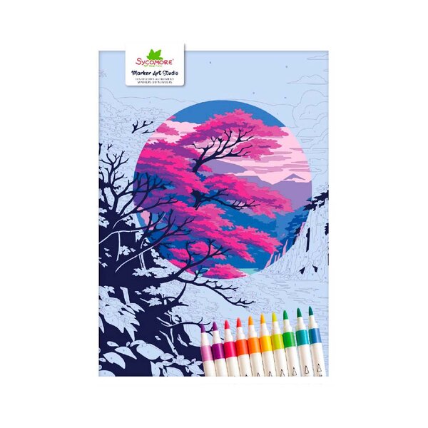 Marker art Studio - Peinture au numero - Paysages Nippon
