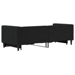 vidaXL Lit de jour avec lit gigogne noir 80x200 cm velours