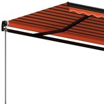 vidaXL Auvent manuel rétractable 450x350 cm Orange et marron