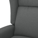 vidaXL Fauteuil inclinable électrique à oreilles gris foncé tissu