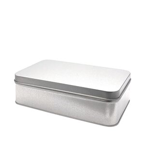 Boîte PM fer blanc  vernis alimentaire  17 x 10 x 4.5 cm