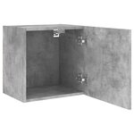 vidaXL Meuble TV mural gris béton 40 5x30x40 cm bois d'ingénierie