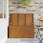 vidaXL Boîte de Rangement Extérieure Marron 100 x 50.5 x 50 cm