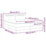 vidaXL Lit à ressorts avec matelas Cappuccino 200 x 200 cm Simili cuir