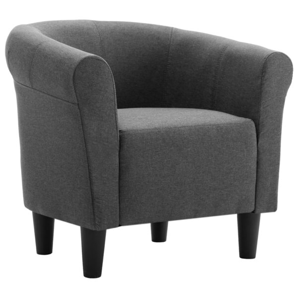 vidaXL Fauteuil Gris foncé Tissu