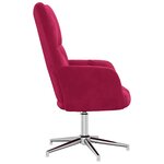 vidaXL Chaise de relaxation Rouge bordeaux Velours