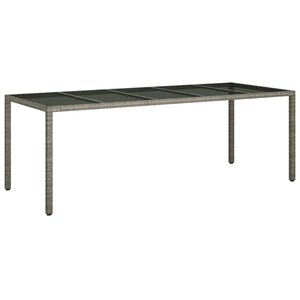 vidaXL Table de Jardin Gris polyrotin