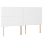 vidaXL Sommier à lattes de lit avec matelas Blanc 200x200cm Similicuir