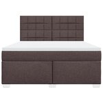 vidaXL Sommier à lattes de lit avec matelas Marron foncé 180x200 cm