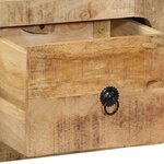 vidaXL Meuble TV mural 100x32x25 cm bois massif manguier brut