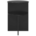 vidaXL Table d'appoint Chêne noir Ø 39 5 x 55 cm Bois d'ingénierie