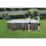 BESTWAY Piscine hors sol Power Steel™ 404 x 201 x 100 cm, filtre a sable, échelle, diffuseur Chemconnect™